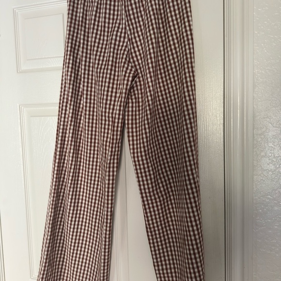 Rylee + Cru Brown and White Gingham Pants - Picture 5 of 5